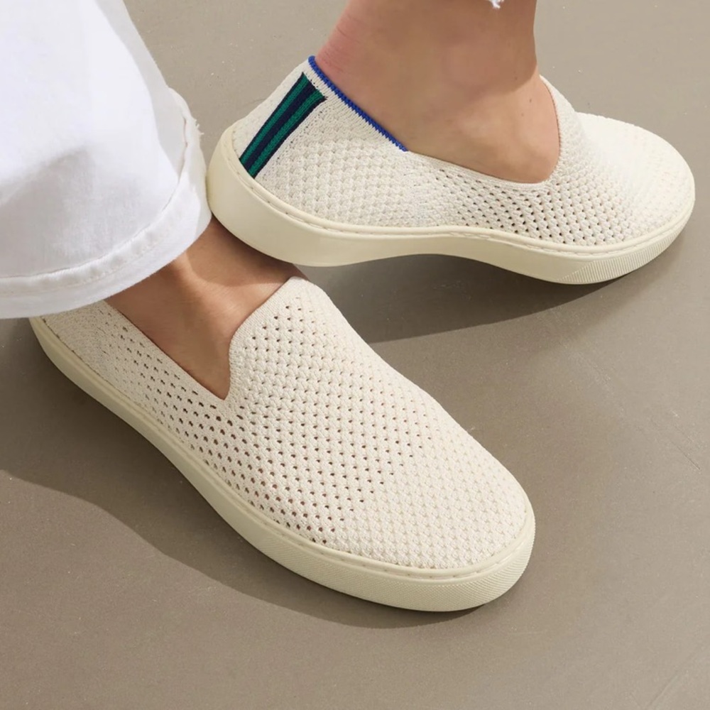 Rothy's Original Slip On Sneaker Volley Cream 8.5 Shoes Casual Travel Cruiser